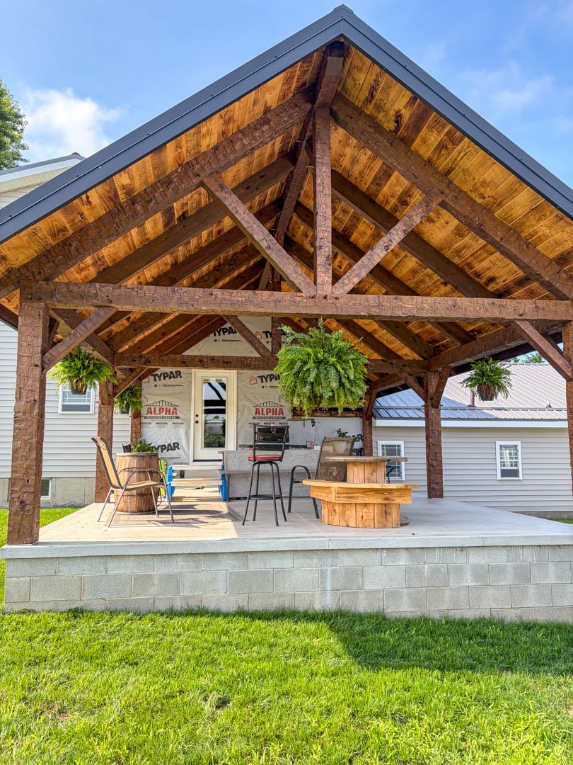 Completed pavilion project by Kauffman Builder