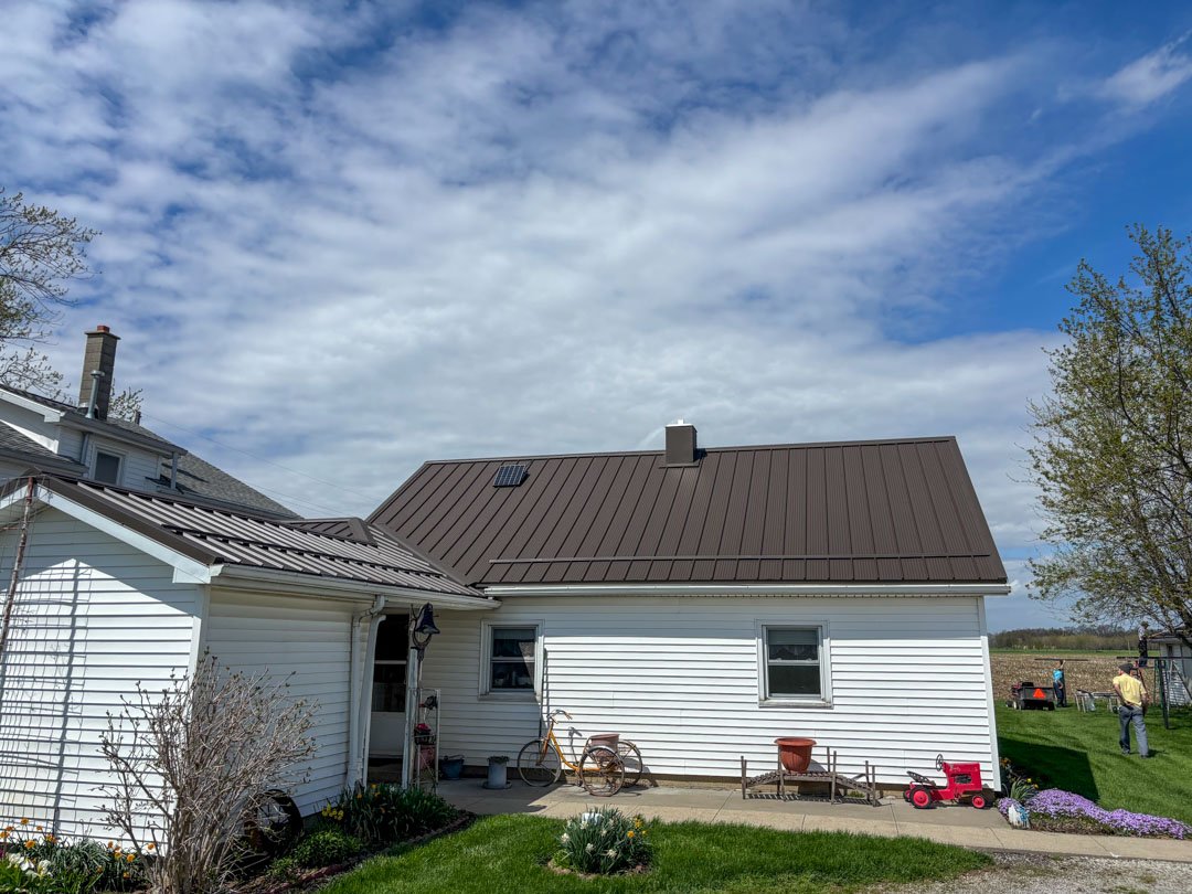 Finished home exterior representing construction services in Kosciusko County